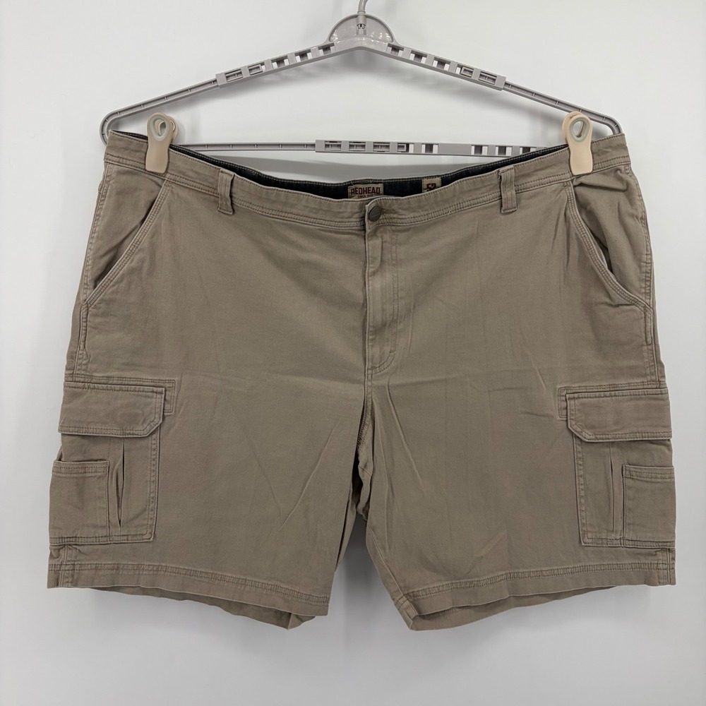 RedHead Mens 52 Khaki Cargo Shorts Stretch Cotton‎ Canvas Utility Outdoor Pocket